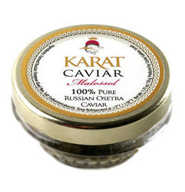 Russian Osetra Karat Caviar - Amber Crystal Jar